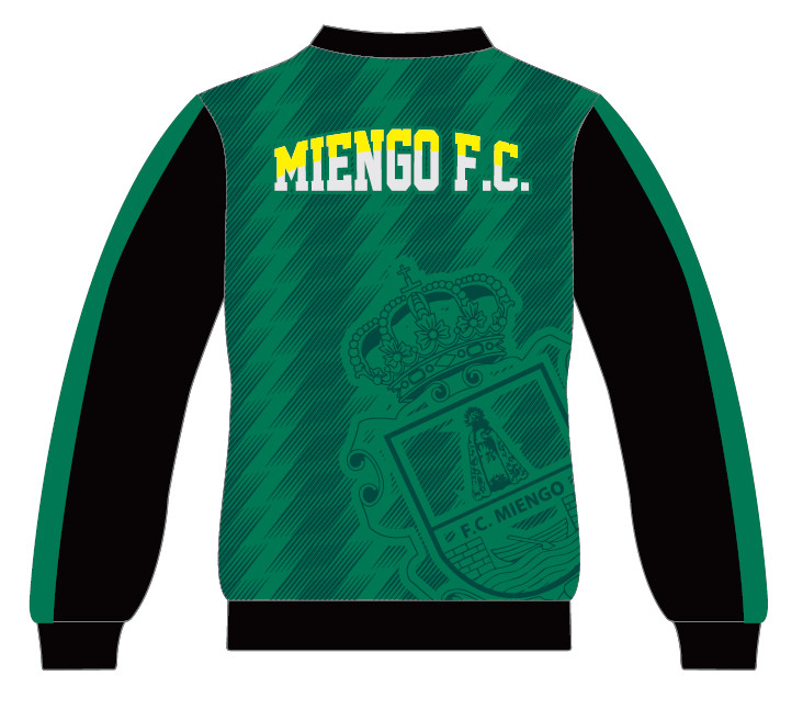 Sudadera entreno de Miengo F.C. trasera